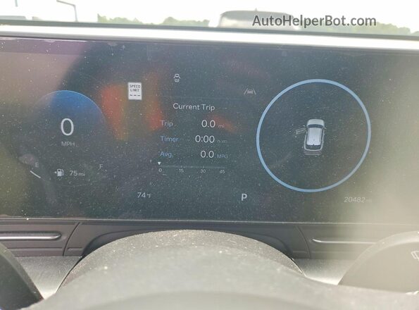KM8HCCABXSU188285 2025 HYUNDAI KONA Black Instrument cluster view