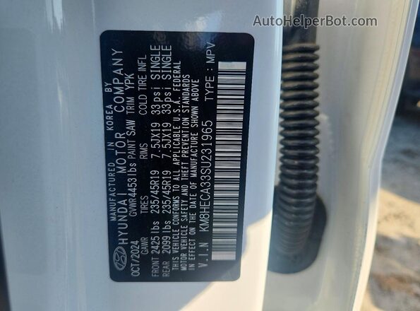 KM8HECA33SU231965 2025 HYUNDAI KONA White 360 interior view