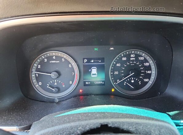 KM8J23A41KU003191 2019 HYUNDAI TUCSON Коричневый Вид щитка приборов
