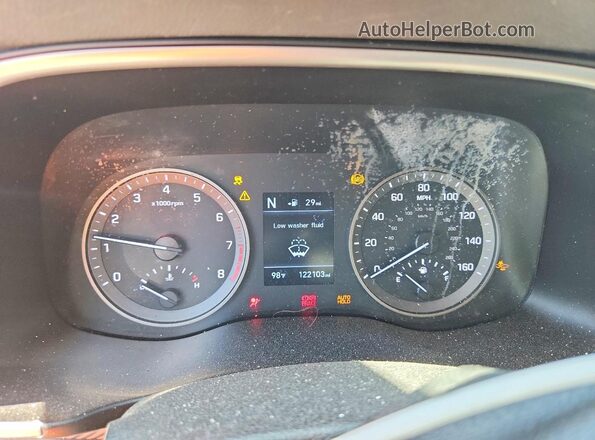 KM8J23A41KU079106 2019 HYUNDAI TUCSON Gray Widok zestawu wskaźników