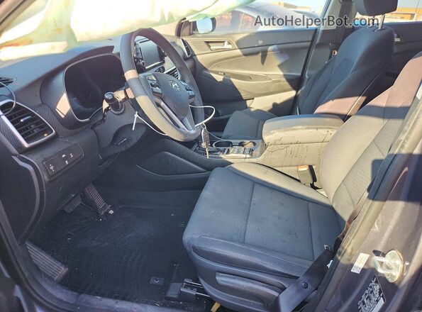 KM8J2CA48KU065574 2019 HYUNDAI TUCSON Gray წინა სალონის ხედი