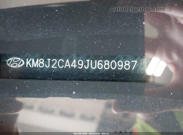 KM8J2CA49JU680987 2018 HYUNDAI TUCSON Gray Вид підкапотного простору