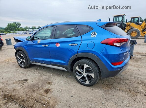 KM8J33A2XJU829337 2018 HYUNDAI TUCSON Синий Задняя левая четверть