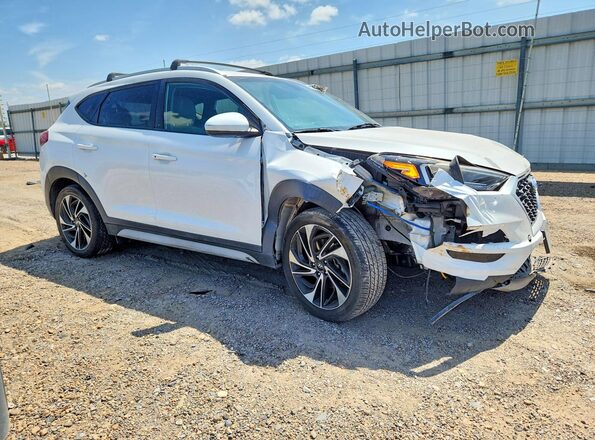 KM8J33AL2KU065011 2019 HYUNDAI TUCSON White Передня права чверть