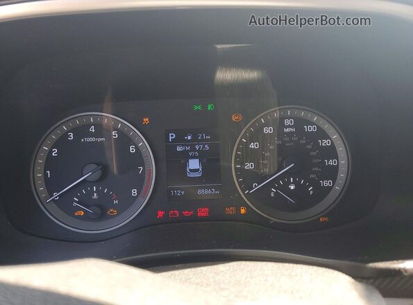 KM8J33AL8LU203359 2020 HYUNDAI TUCSON White Vista del cuadro de instrumentos