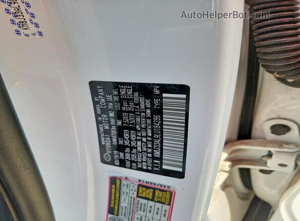 KM8J33AL9LU184286 2020 HYUNDAI TUCSON Белый Вид наклейки с VIN-кодом