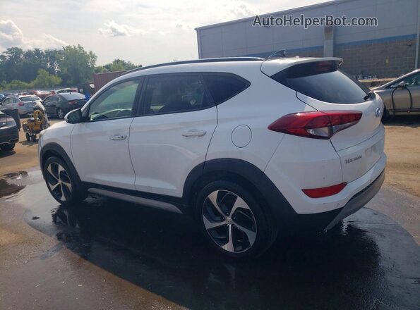 KM8J3CA20JU756849 2018 HYUNDAI TUCSON White Trasero izquierdo