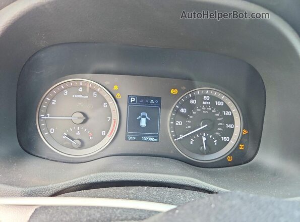 KM8J3CA43HU437585 2017 HYUNDAI TUCSON Серый Вид щитка приборов