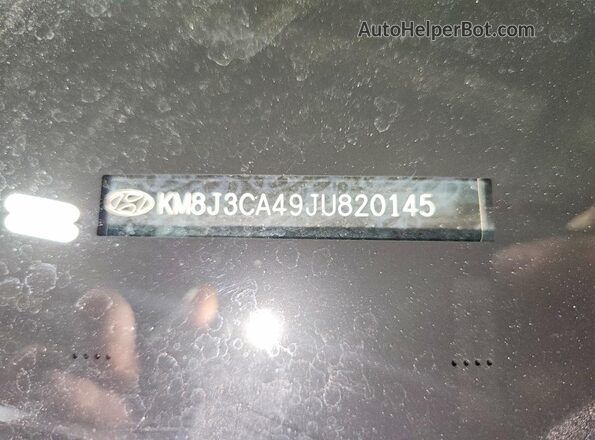 KM8J3CA49JU820145 2018 HYUNDAI TUCSON Black Widok wnętrza 360 stopni