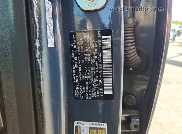 KM8J3CAL1LU146342 2020 HYUNDAI TUCSON Gray Vista interior de 360 grados