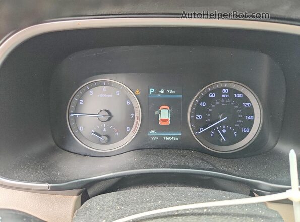 KM8J3CAL5KU887074 2019 HYUNDAI TUCSON Black Вид щитка приладів