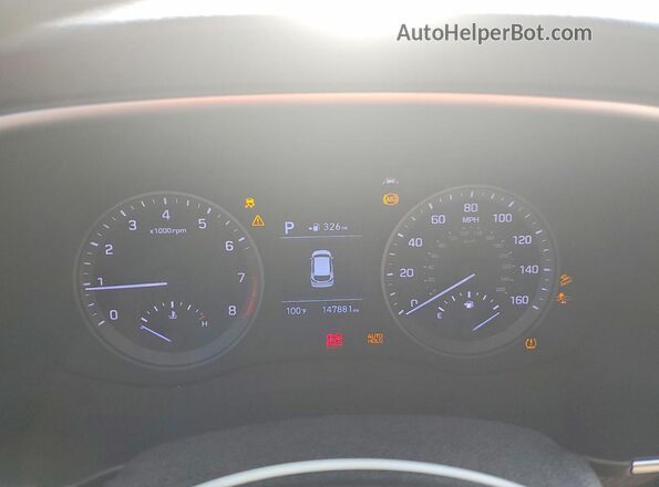 KM8J3CAL8KU837527 2019 HYUNDAI TUCSON White Вид щитка приладів
