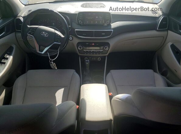 KM8J3CAL8KU837527 2019 HYUNDAI TUCSON White Вид панелі приладів