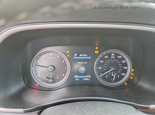KM8J3CAL9LU258564 2020 HYUNDAI TUCSON Gray Вид щитка приладів
