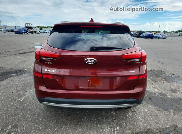 KM8J3CALXKU845404 2019 HYUNDAI TUCSON Maroon Rear view