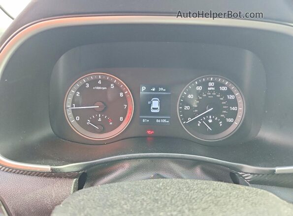 KM8J3CALXKU845404 2019 HYUNDAI TUCSON Maroon Instrument cluster view