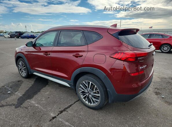 KM8J3CALXKU845404 2019 HYUNDAI TUCSON Maroon Rear left