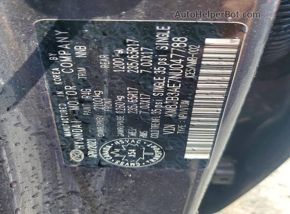 KM8JB3AE7NU047788 2022 HYUNDAI TUCSON Gray Панорамний вид салону 360°
