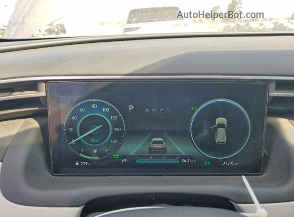 KM8JFCA10PU112355 2023 HYUNDAI TUCSON Silver Widok zestawu wskaźników