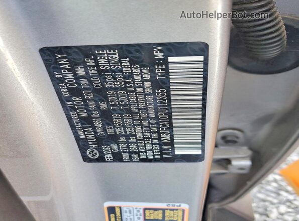 KM8JFCA10PU112355 2023 HYUNDAI TUCSON Silver Widok naklejki z numerem VIN