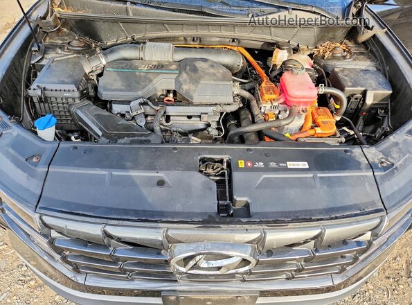 KM8JFCA15PU087436 2023 HYUNDAI TUCSON Black Vista del compartimento del motor