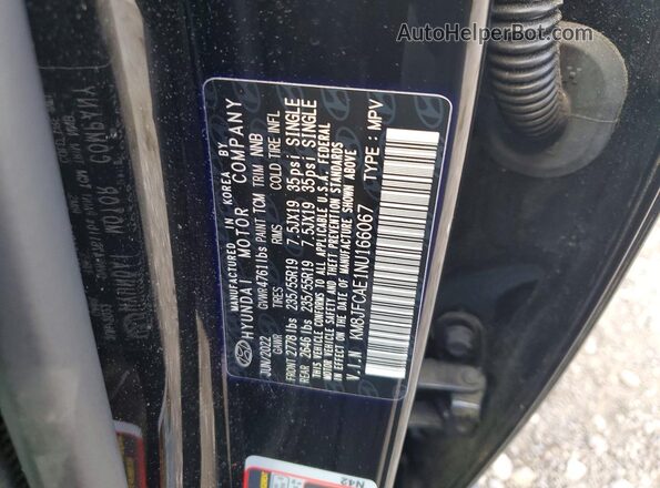 KM8JFCAE1NU166067 2022 HYUNDAI TUCSON Black Շարժիչի բաժամունքի տեսք