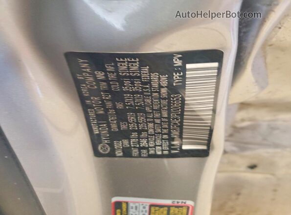 KM8JFCAE3PU206653 2023 HYUNDAI TUCSON Silver VIN sticker view