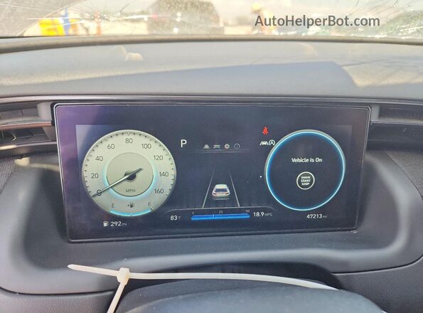 KM8JFCAE6NU065798 2022 HYUNDAI TUCSON Gray Vista del cuadro de instrumentos