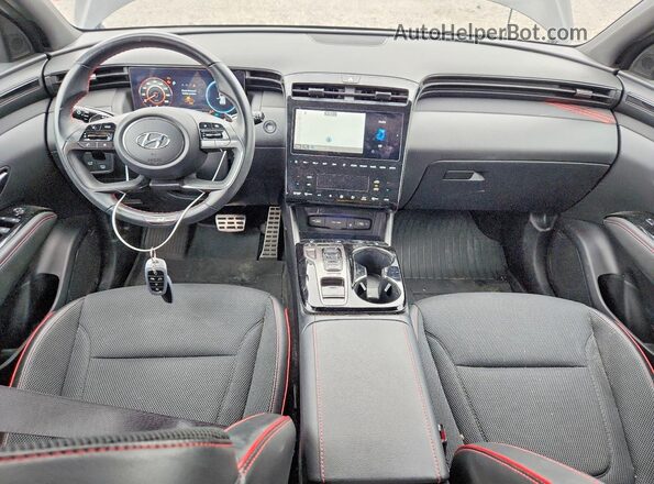 KM8JFCD15RU145964 2024 HYUNDAI TUCSON Black Widok deski rozdzielczej