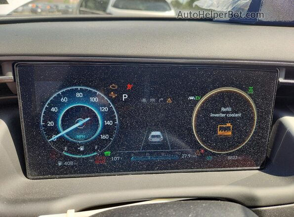 KM8JFCD1XRU160749 2024 HYUNDAI TUCSON White Vista del cuadro de instrumentos