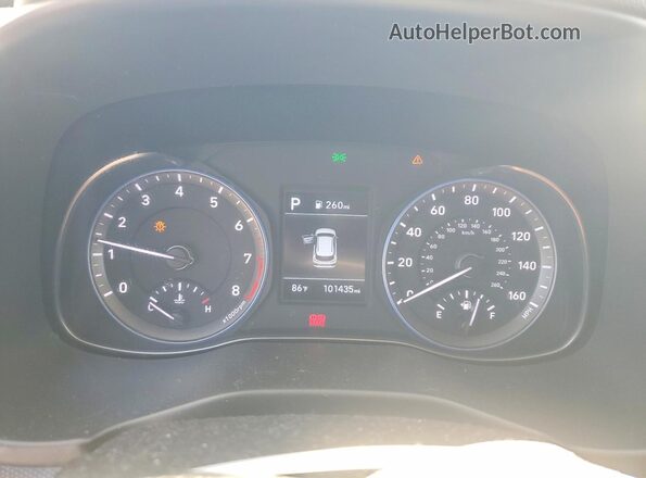 KM8K12AA0LU483801 2020 HYUNDAI KONA Red Սարքավորումների վահանակի տեսք