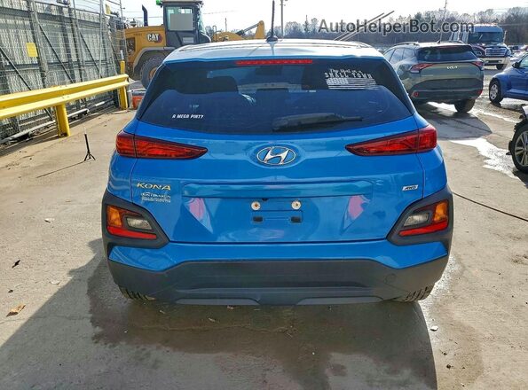 KM8K1CAA5MU604846 2021 HYUNDAI KONA Blue Rear view