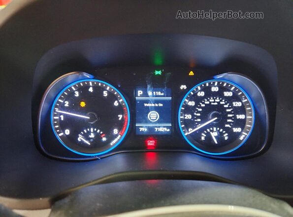 KM8K2CAA1MU618062 2021 HYUNDAI KONA Красный Вид щитка приборов