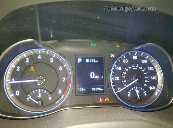 KM8K2CAA6LU535290 2020 HYUNDAI KONA Gray Սարքավորումների վահանակի տեսք