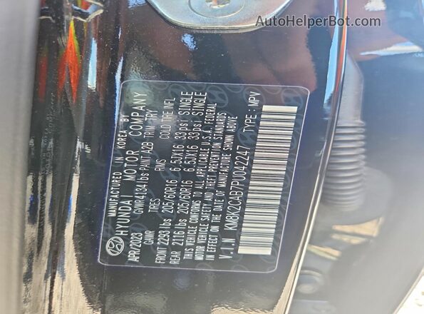 KM8K2CAB7PU042247 2023 HYUNDAI KONA Black Engine compartment view