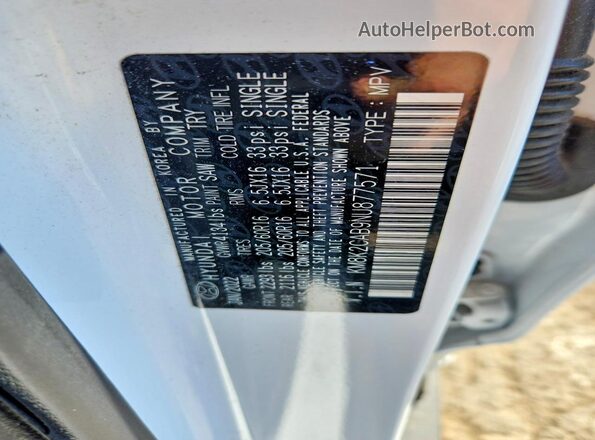 KM8K2CAB9NU877571 2022 HYUNDAI KONA White Widok komory silnika