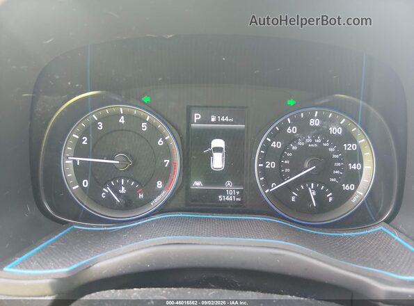KM8K32AB7NU857147 2022 HYUNDAI KONA Blue Widok tylnych siedzeń