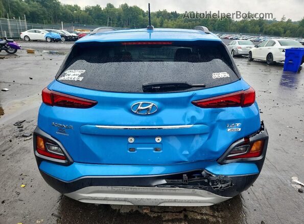 KM8K3CA58JU112367 2018 HYUNDAI KONA Blue Vista trasera