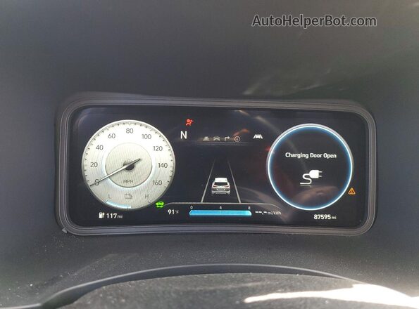 KM8K53AG7PU167770 2023 HYUNDAI KONA Gray Vista del cuadro de instrumentos