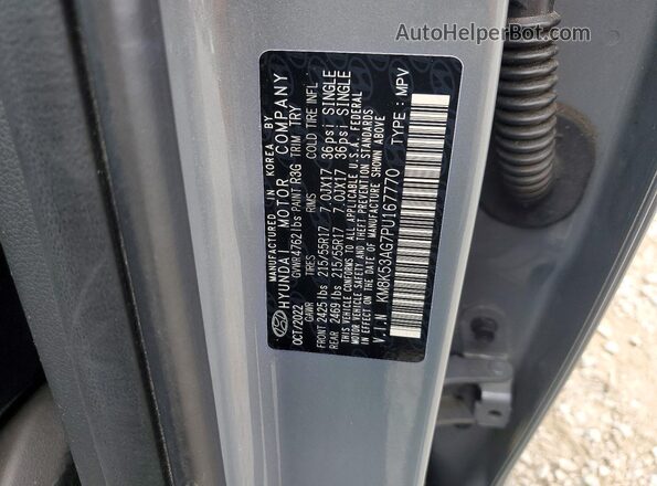 KM8K53AG7PU167770 2023 HYUNDAI KONA Gray Vista del compartimento del motor