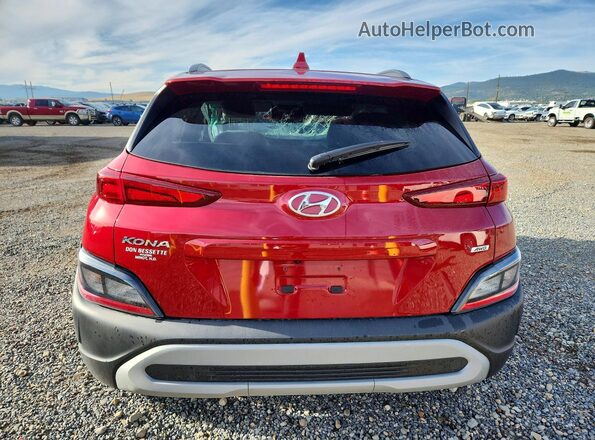 KM8K6CAB2PU040359 2023 HYUNDAI KONA Red უკანა ხედი