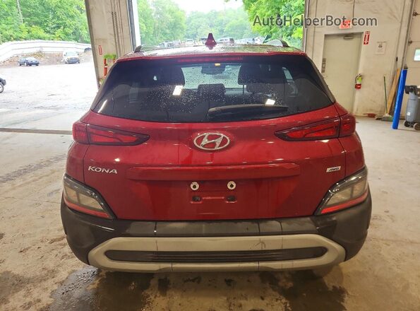 KM8K6CAB5PU043028 2023 HYUNDAI KONA Red Հետևի տեսք