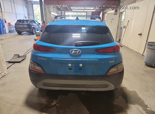 KM8K6CAB7PU939346 2023 HYUNDAI KONA Blue Widok z tyłu