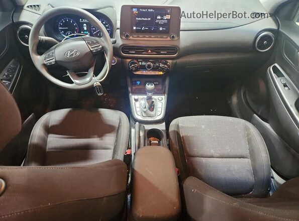 KM8K6CAB7PU939346 2023 HYUNDAI KONA Blue Widok deski rozdzielczej