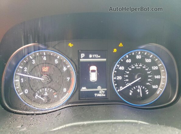 KM8K6CAB8PU939307 2023 HYUNDAI KONA Gray Widok zestawu wskaźników