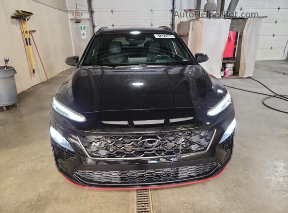 KM8KH3AC9PU007863 2023 HYUNDAI KONA Black Սալոնի 360 աստիճան տեսք