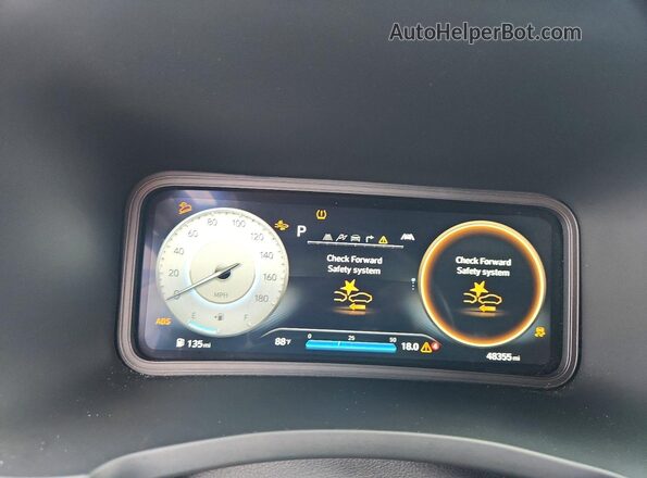 KM8KH3AC9PU009094 2023 HYUNDAI KONA Gray Instrument cluster view