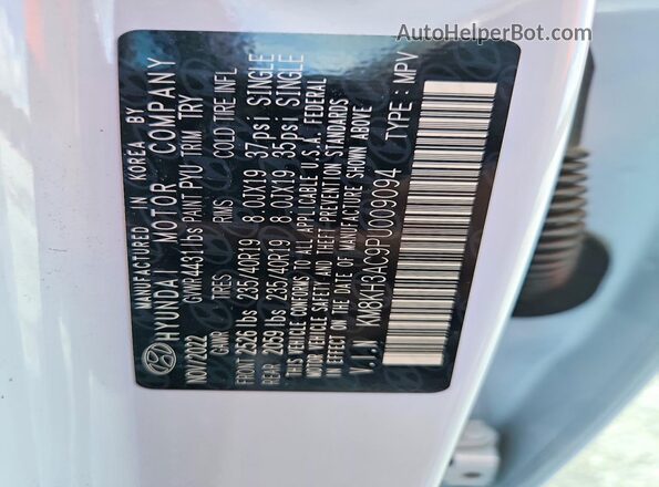 KM8KH3AC9PU009094 2023 HYUNDAI KONA Gray VIN sticker view