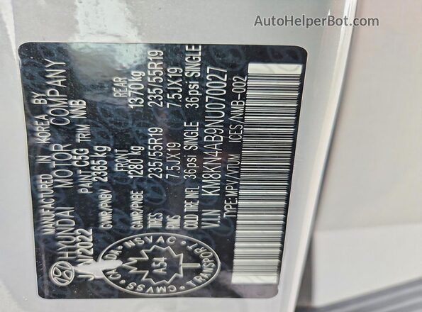 KM8KN4AB9NU070027 2022 HYUNDAI IONIQ Silver Widok komory silnika