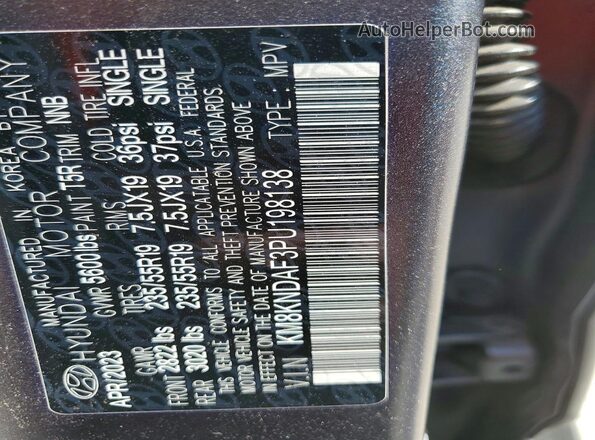 KM8KNDAF3PU198138 2023 HYUNDAI IONIQ Gray Vista del compartimento del motor